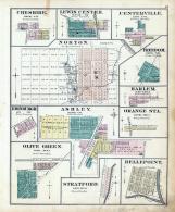 Cheshire. Lewis Center, Centerville, Norton, Freedom, Edinburgh, Ashley, Harlem, Olive Gree, Delaware County 1875